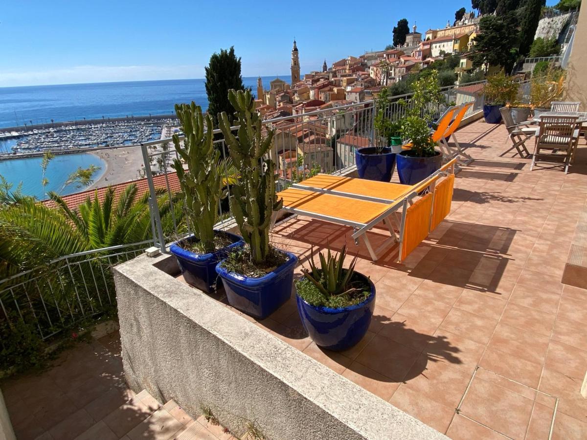 Villa L'Ensoleillee Vue Panoramique Mer, 250 M De La Plage Et Du Centre Ville Menton Exterior photo