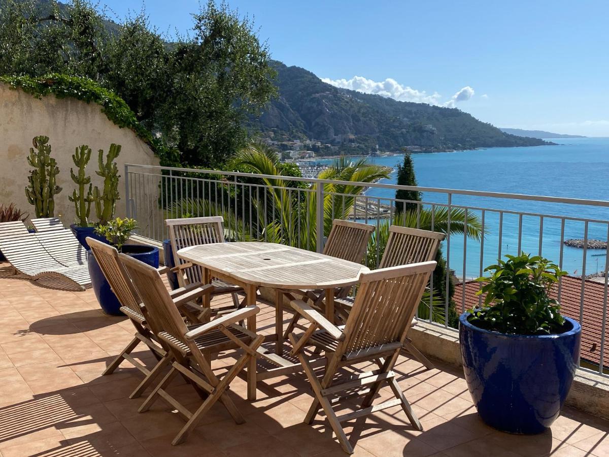 Villa L'Ensoleillee Vue Panoramique Mer, 250 M De La Plage Et Du Centre Ville Menton Exterior photo