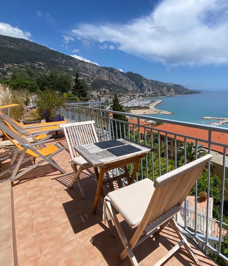 Villa L'Ensoleillee Vue Panoramique Mer, 250 M De La Plage Et Du Centre Ville Menton Exterior photo
